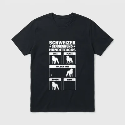Großer Schweizer Sennenhund Hundetricks T-Shirt – Klassisches T-Shirt in Schwarz