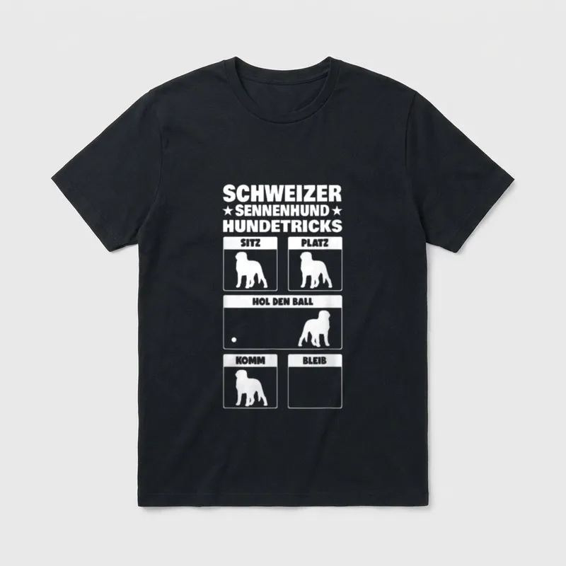Großer Schweizer Sennenhund Hundetricks T-Shirt – Klassisches T-Shirt in Schwarz