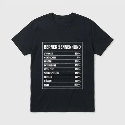Berner Sennenhund Fakten Hundehalter T-Shirt – Klassisches T-Shirt in Schwarz