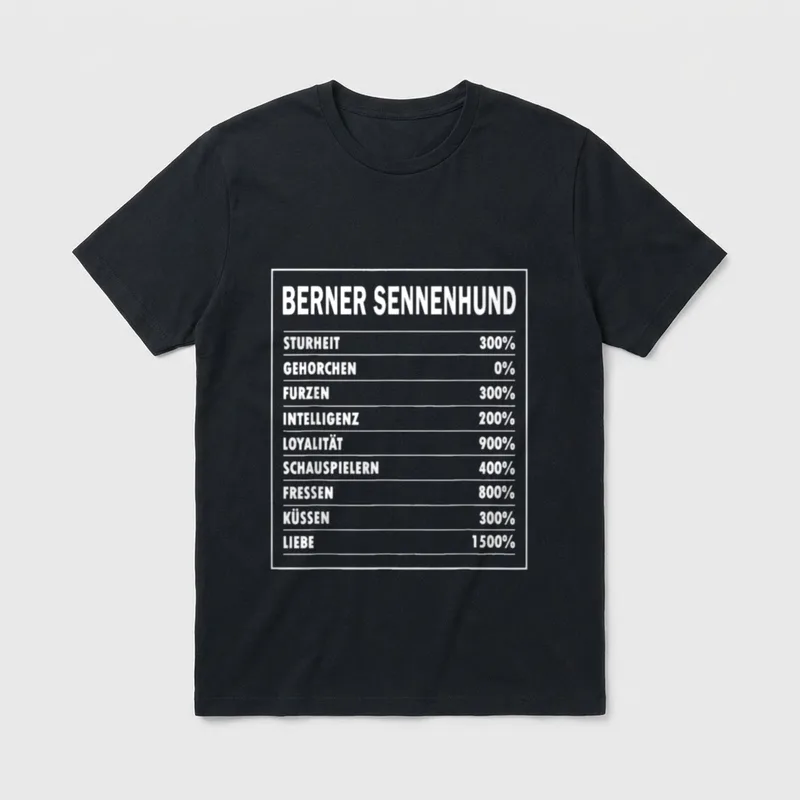Berner Sennenhund Fakten Hundehalter T-Shirt – Klassisches T-Shirt in Schwarz