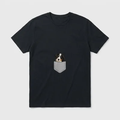 Berner Sennenhund Lustiger Hund T-Shirt 0132 – Klassisches T-Shirt in Schwarz