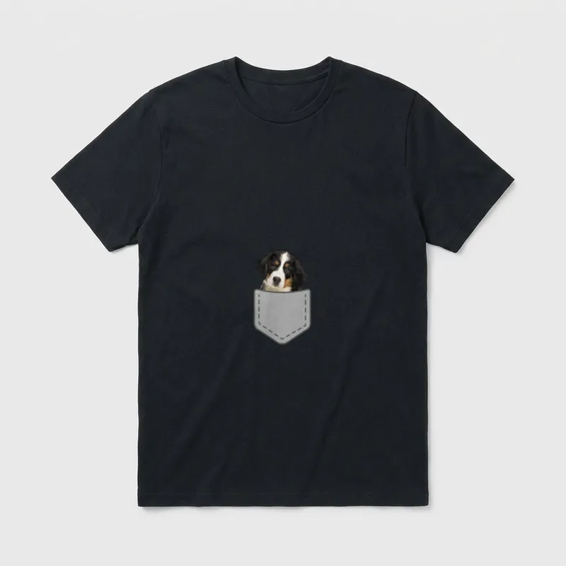 Berner Sennenhund Lustiger Hund T-Shirt 0132 – Klassisches T-Shirt in Schwarz