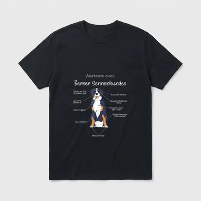 Bernese Hunde Mama Anatomie T-Shirt – Klassisches T-Shirt in Schwarz