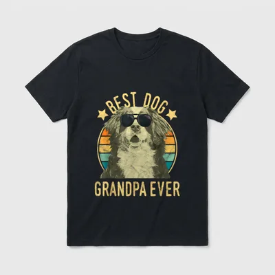 Best Dog Opa Ever T-Shirt – Klassisches T-Shirt in Schwarz