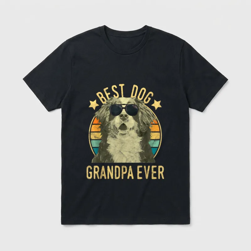 Best Dog Opa Ever T-Shirt – Klassisches T-Shirt in Schwarz