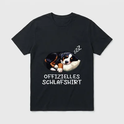 Offizielles Schlafshirt Appenzeller Sennenhund Senne T-Shirt – Klassisches T-Shirt in Schwarz
