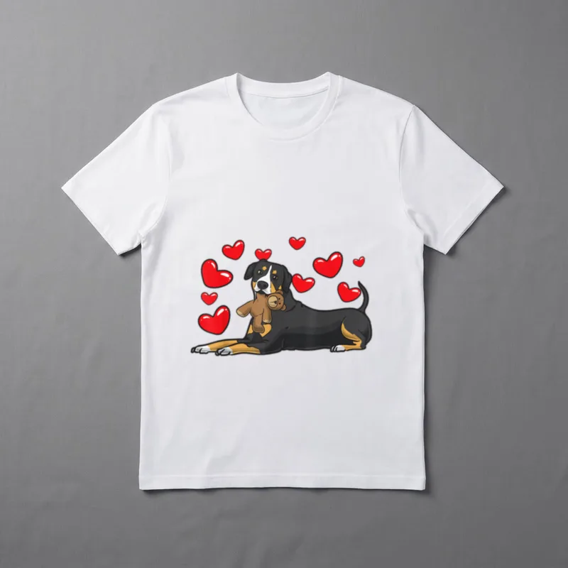 Entlebucher Sennenhund Hund mit Plüschtier T-Shirt – Klassisches T-Shirt in Schwarz