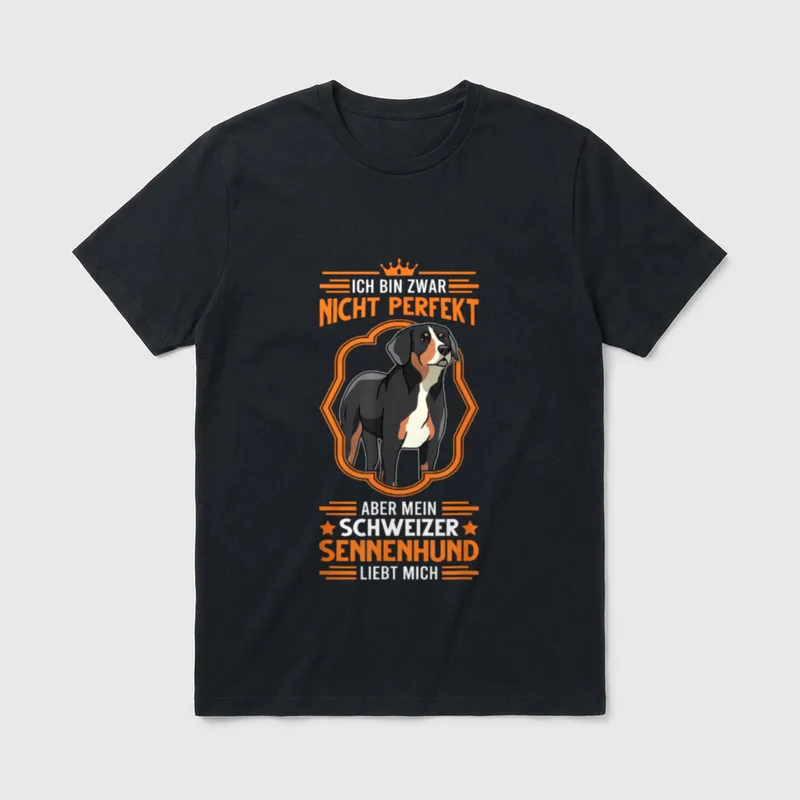 Großer Schweizer Sennenhund Spruch T-Shirt – Klassisches T-Shirt in Schwarz