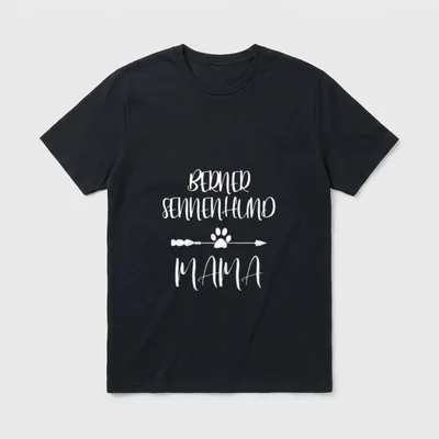 Sennenhund Berner Sennen Mama T-Shirt 0153 – Klassisches T-Shirt in Schwarz