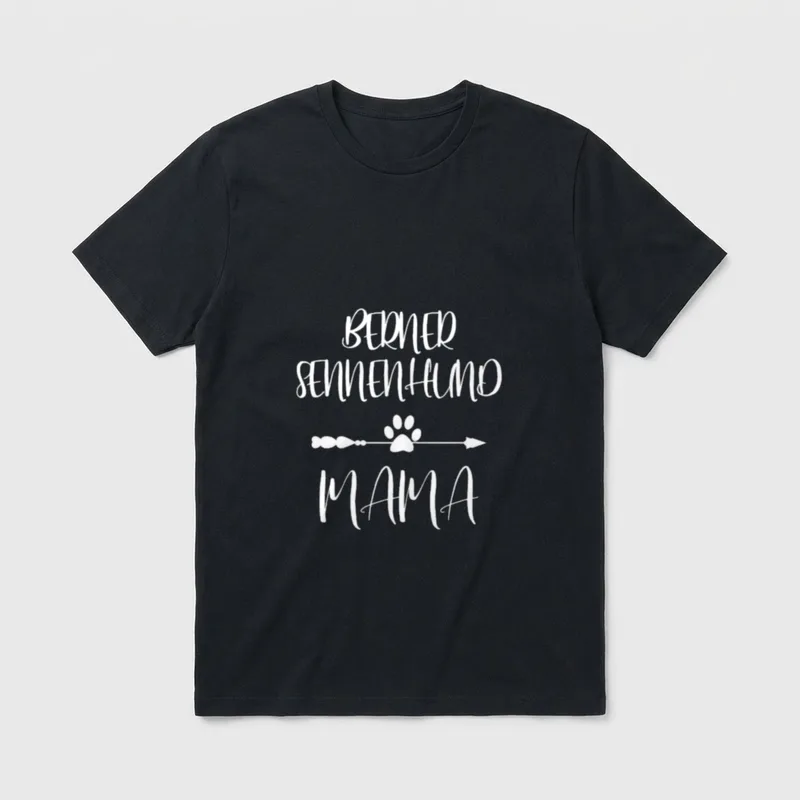 Sennenhund Berner Sennen Mama T-Shirt 0153 – Klassisches T-Shirt in Schwarz
