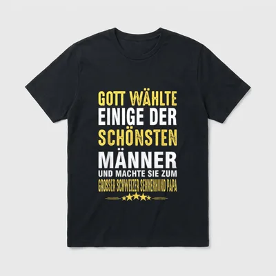 Großer Schweizer Sennenhund Papa T-Shirt – Klassisches T-Shirt in Schwarz