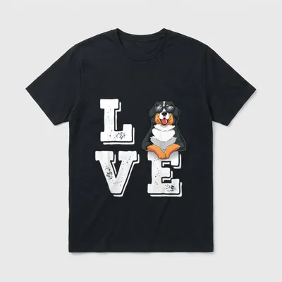 Love Berner Sennenhund T-Shirt – Klassisches T-Shirt in Schwarz