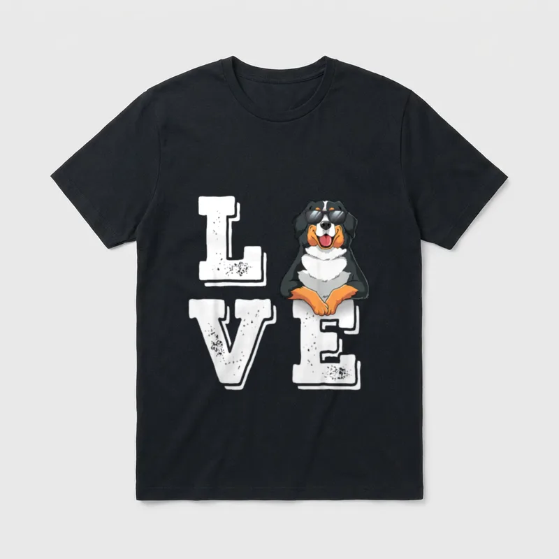Love Berner Sennenhund T-Shirt – Klassisches T-Shirt in Schwarz