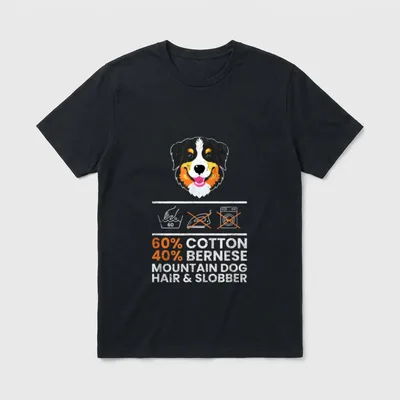 Berner Sennenhund Hund Herrchen T-Shirt 0163 – Klassisches T-Shirt in Schwarz