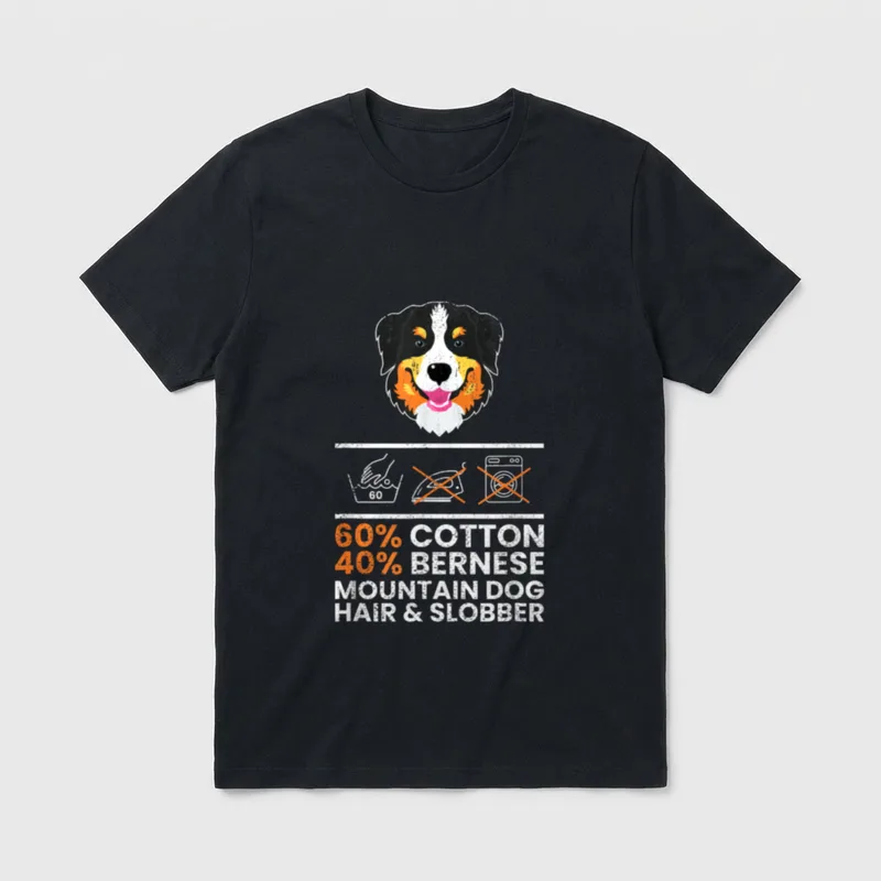 Berner Sennenhund Hund Herrchen T-Shirt 0163 – Klassisches T-Shirt in Schwarz