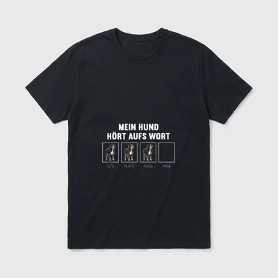 Mein Hund hört aufs Berner Sennenhund T-Shirt – Klassisches T-Shirt in Schwarz