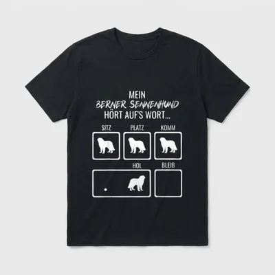 Berner Sennenhund Bernese Entlebucher T-Shirt – Klassisches T-Shirt in Schwarz
