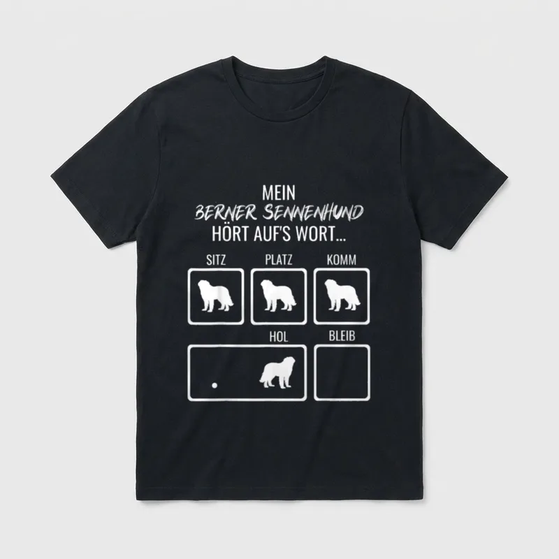 Berner Sennenhund Bernese Entlebucher T-Shirt – Klassisches T-Shirt in Schwarz