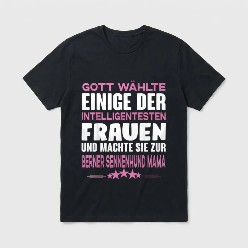 Berner Sennenhund Hund Berner T-Shirt 0170 – Klassisches T-Shirt in Schwarz