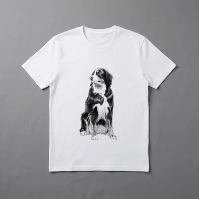 Sitzender Hund Berner Sennenhund T-Shirt – Klassisches T-Shirt in Schwarz