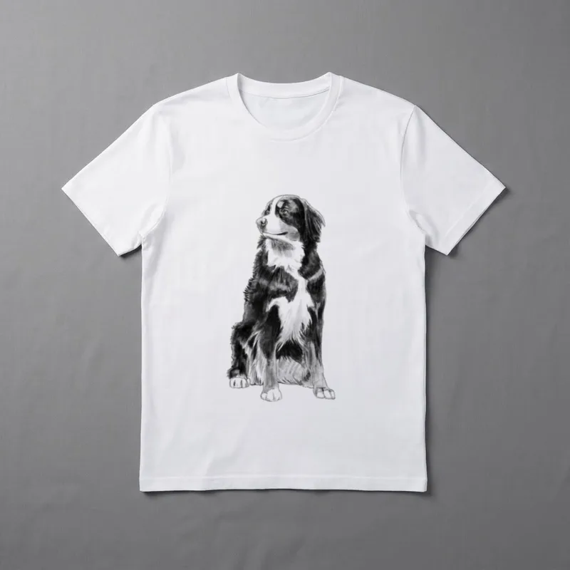 Sitzender Hund Berner Sennenhund T-Shirt – Klassisches T-Shirt in Schwarz