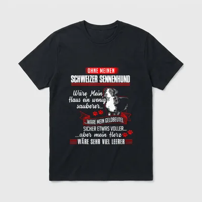 Schweizer Sennenhund Hund Frauchen T-Shirt – Klassisches T-Shirt in Schwarz