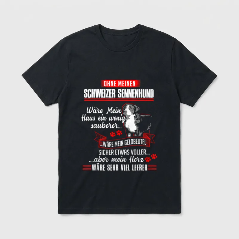 Schweizer Sennenhund Hund Frauchen T-Shirt – Klassisches T-Shirt in Schwarz