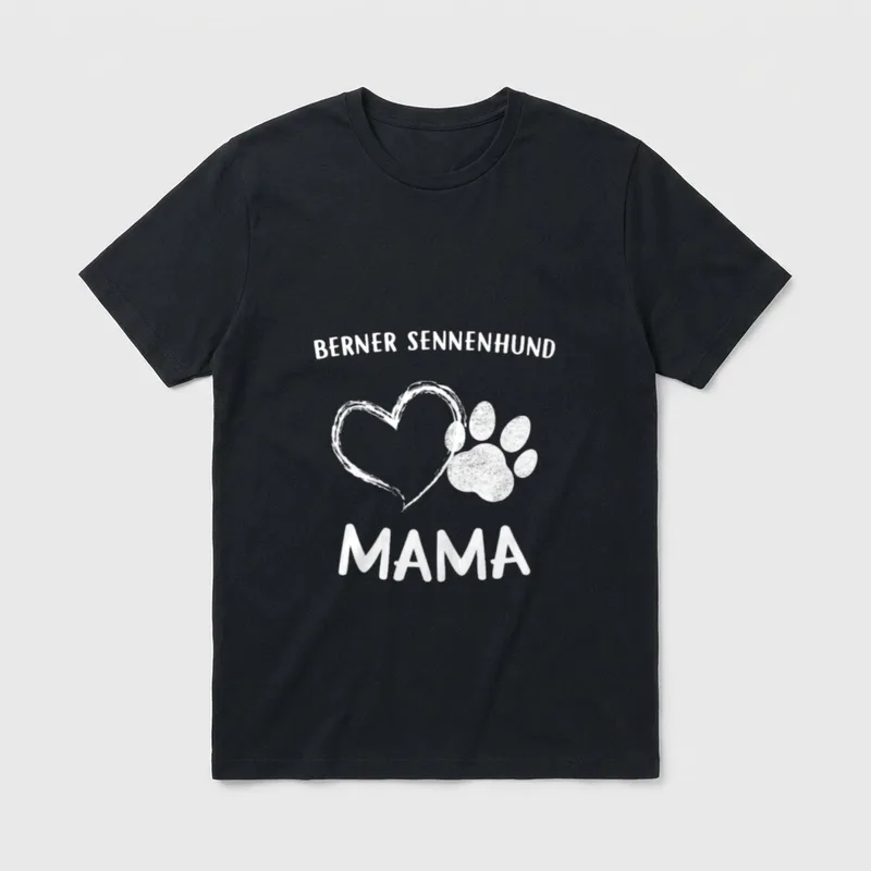 Hundepfote Welpe Hund Pfötchen Berner Sennenhund T-Shirt – Klassisches T-Shirt in Schwarz
