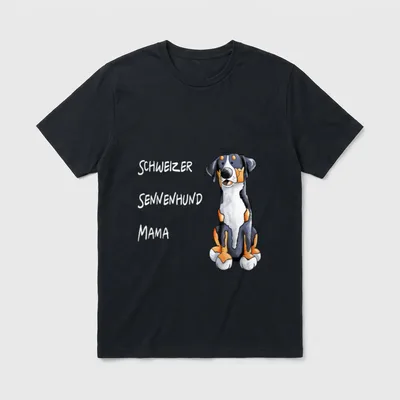 Schweizer Sennenhund Mama fürs T-Shirt – Klassisches T-Shirt in Schwarz