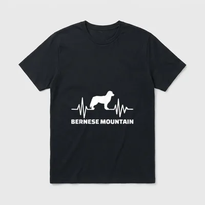 Berner Sennenhund Puls T-Shirt – Klassisches T-Shirt in Schwarz