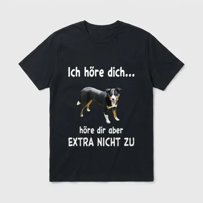 Appenzeller Sennenhund Hund Appenzeller T-Shirt 0189 – Klassisches T-Shirt in Schwarz