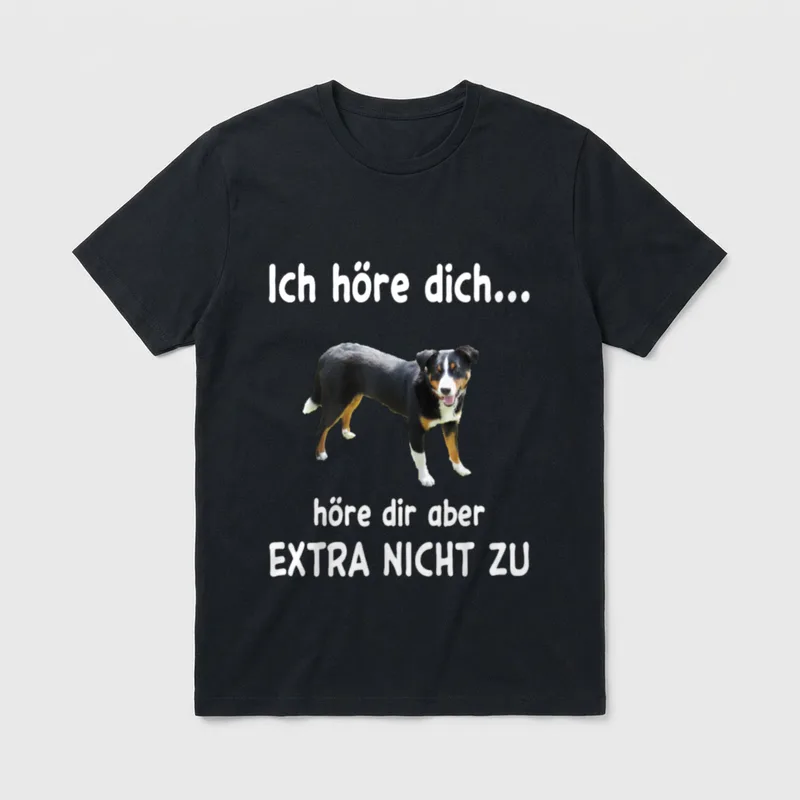 Appenzeller Sennenhund Hund Appenzeller T-Shirt 0189 – Klassisches T-Shirt in Schwarz
