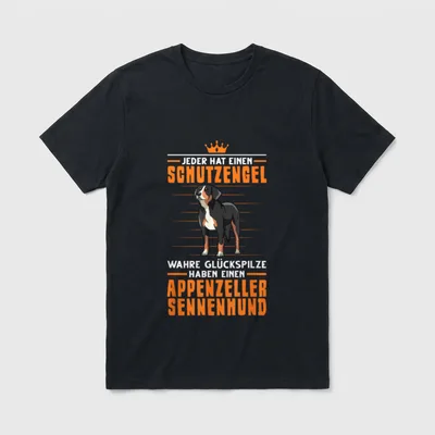 Appenzeller Sennenhund Glückspilz Schweizer T-Shirt – Klassisches T-Shirt in Schwarz