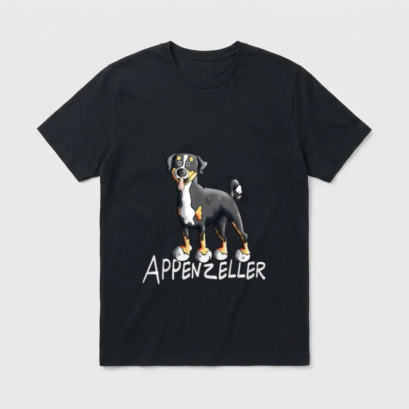 Drolliger Appenzeller Sennenhund I T-Shirt – Klassisches T-Shirt in Schwarz