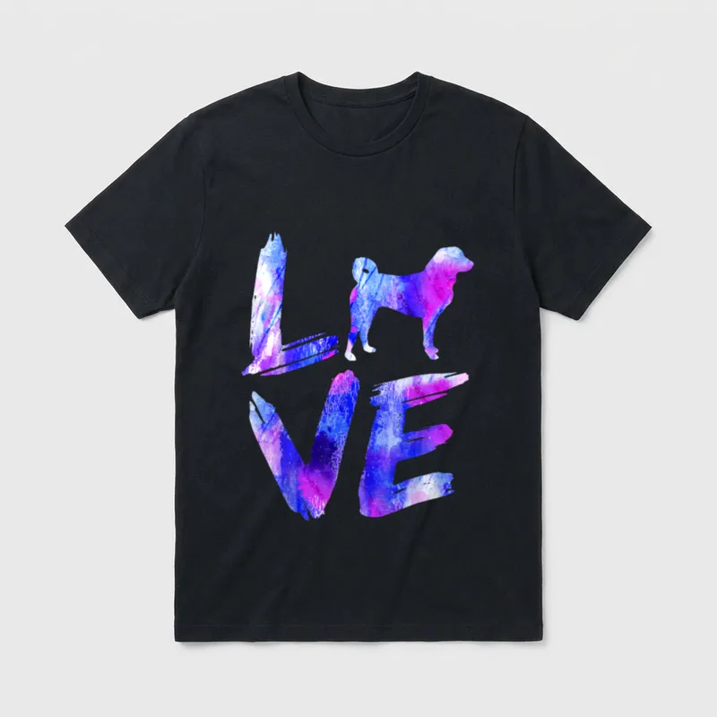 Liebe Appenzeller Sennenhunde Aquarell T-Shirt – Klassisches T-Shirt in Schwarz