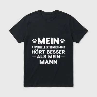 Appenzeller Sennenhund Ehemann Appenzeller T-Shirt – Klassisches T-Shirt in Schwarz
