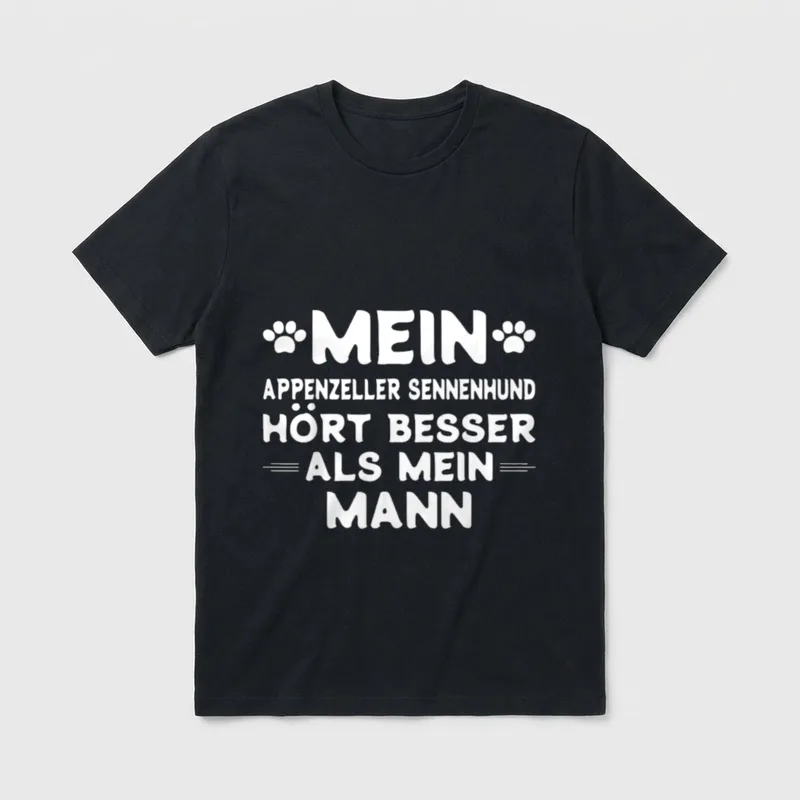 Appenzeller Sennenhund Ehemann Appenzeller T-Shirt – Klassisches T-Shirt in Schwarz