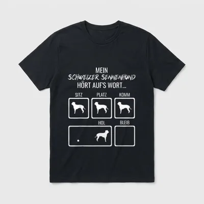 Schweizer Sennenhund Bernese Entlebucher T-Shirt – Klassisches T-Shirt in Schwarz