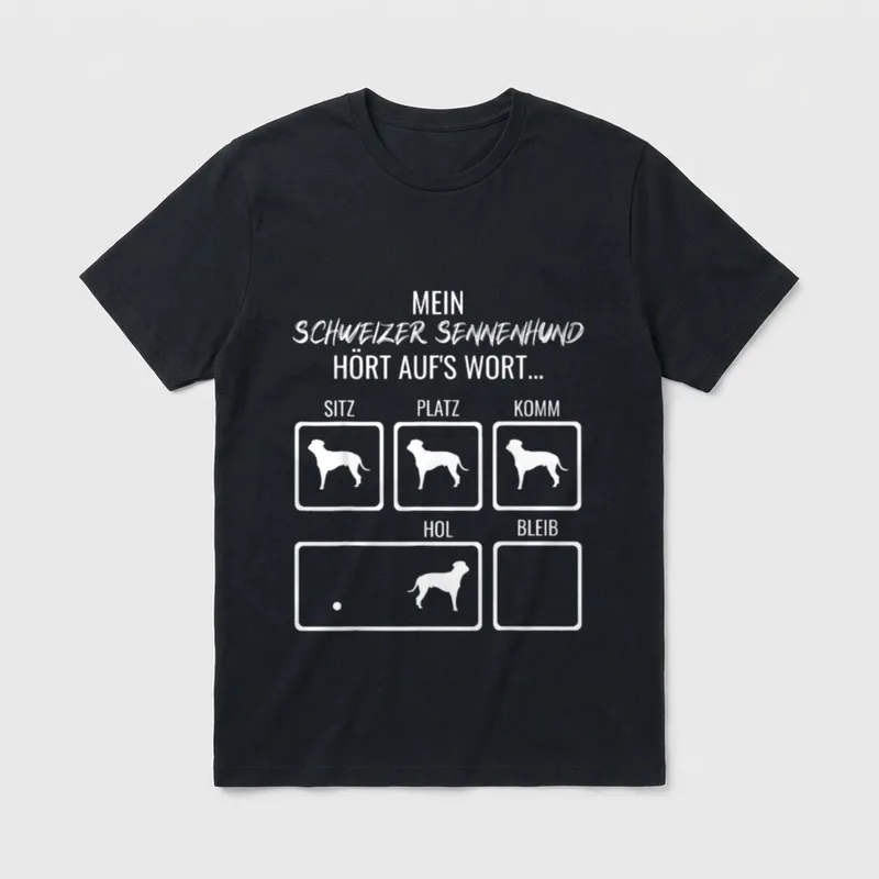 Schweizer Sennenhund Bernese Entlebucher T-Shirt – Klassisches T-Shirt in Schwarz