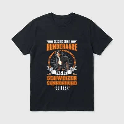 Großer Schweizer Sennenhund Glitzer T-Shirt – Klassisches T-Shirt in Schwarz