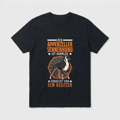 Der Appenzeller Sennenhund ist Harmlos T-Shirt – Klassisches T-Shirt in Schwarz