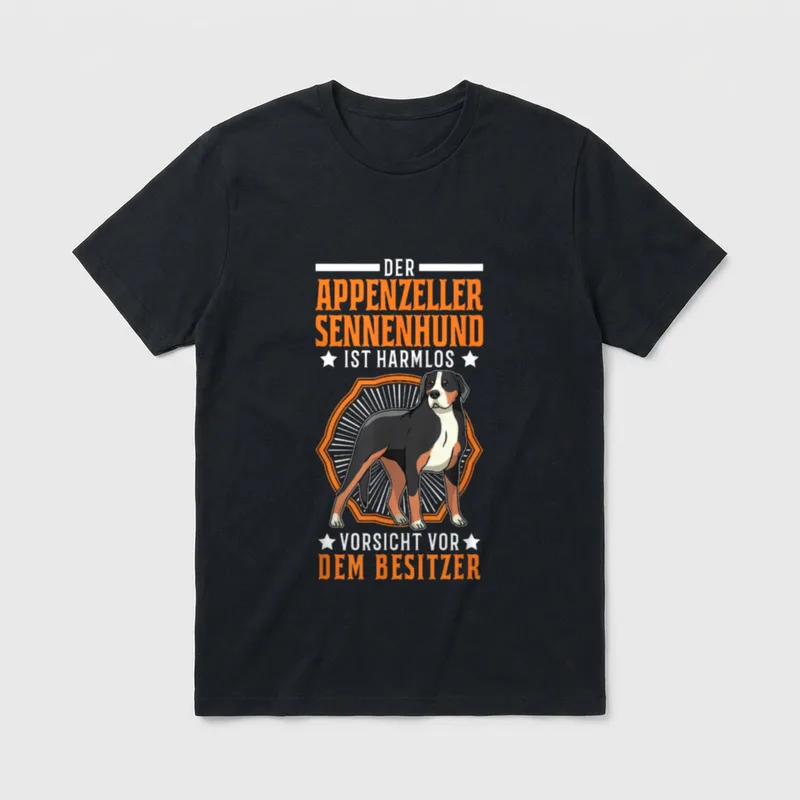 Der Appenzeller Sennenhund ist Harmlos T-Shirt – Klassisches T-Shirt in Schwarz