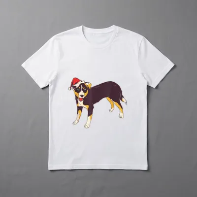 Appenzeller Sennenhund Weihnachtsmütze Weihnachten T-Shirt – Klassisches T-Shirt in Schwarz