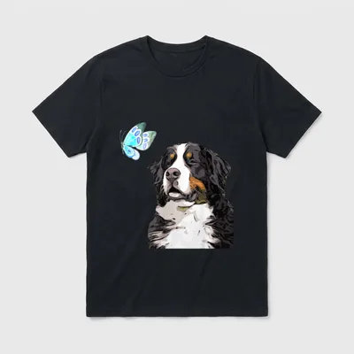 Berner Sennenhund Schmetterling T T-Shirt – Klassisches T-Shirt in Schwarz