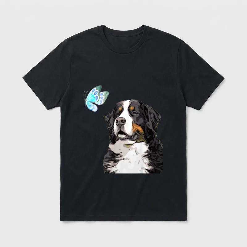 Berner Sennenhund Schmetterling T T-Shirt – Klassisches T-Shirt in Schwarz