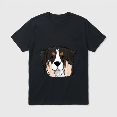 Berner Sennenhund Mollige Wangen T-Shirt – Klassisches T-Shirt in Schwarz