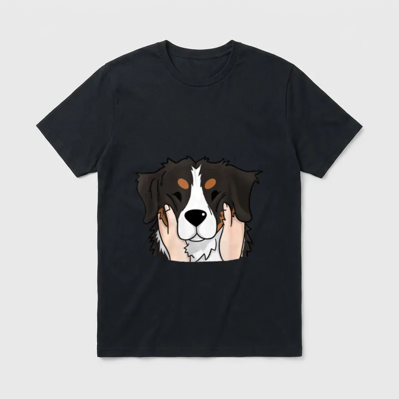 Berner Sennenhund Mollige Wangen T-Shirt – Klassisches T-Shirt in Schwarz