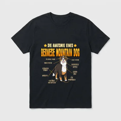 Hund Lustig Berner Sennenhund Anatomie T-Shirt – Klassisches T-Shirt in Schwarz
