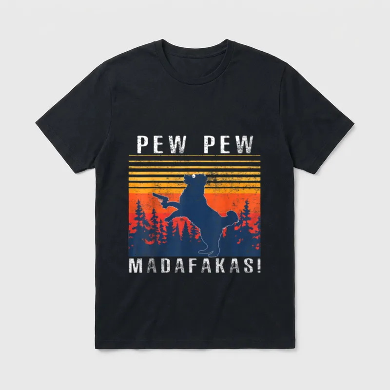 PEW PEW MADAFAKAS BERNER T-Shirt – Klassisches T-Shirt in Schwarz