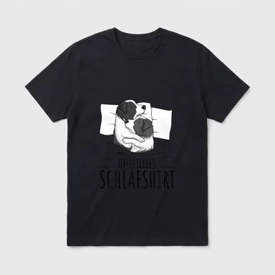 Offizielles Schlafshirt Schlafanzug Border T-Shirt – Klassisches T-Shirt in Schwarz